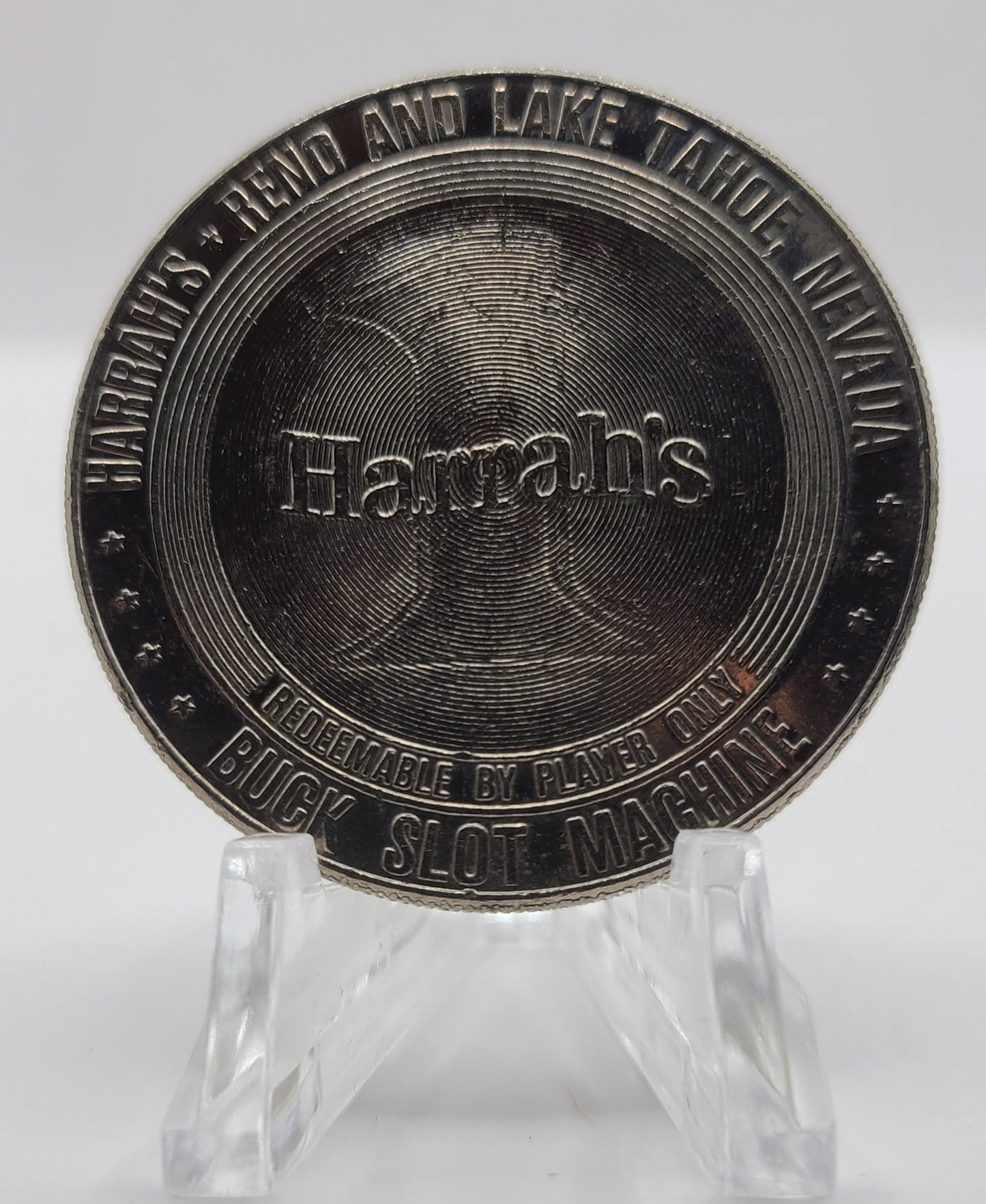 Harrah’s Casino Reno Lake Tahoe NV 1965 $1 Gaming Token