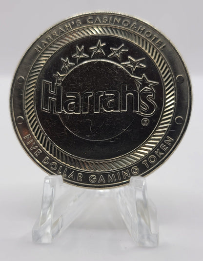 Harrah’s Hotel Casino Council Bluffs IA 2002 $5 Gaming Token