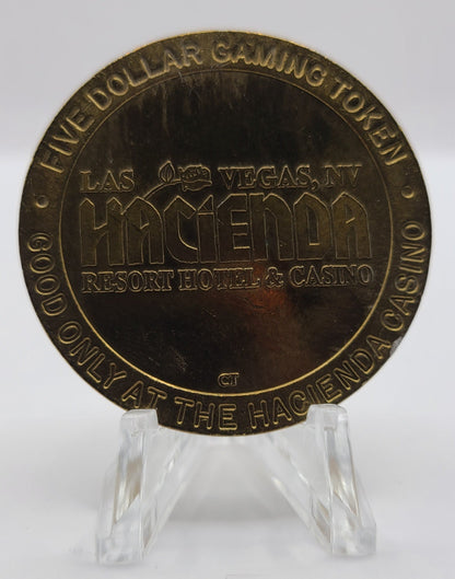 Hacienda Hotel Casino Las Vegas NV 1993 $5 Gaming Token