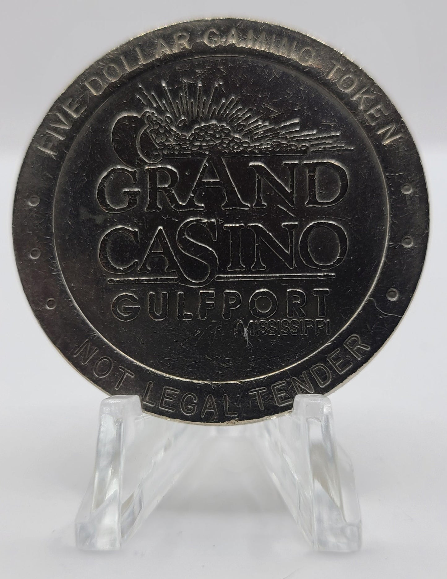 Grand Casino Gulfport MS 1993 $5 Gaming Token