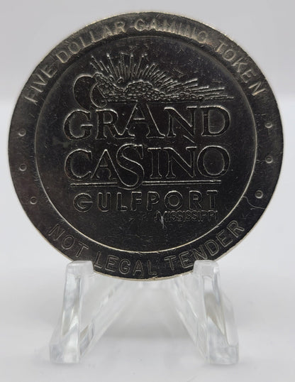 Grand Casino Gulfport MS 1993 $5 Gaming Token