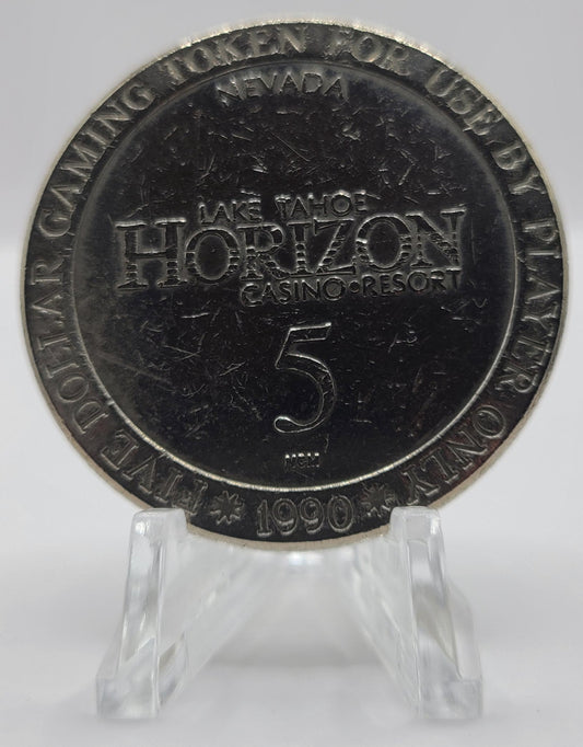 Horizon Casino Lake Tahoe NV 1990 $5 Gaming Token