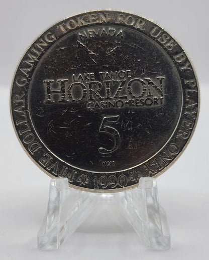 Horizon Casino Lake Tahoe NV 1990 $5 Gaming Token