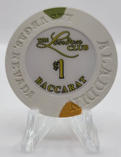 Alladin The London Club Resort Casino Las Vegas Nevada 2000 $1 Baccarat Chip V7139 "UNCIRCULATED"