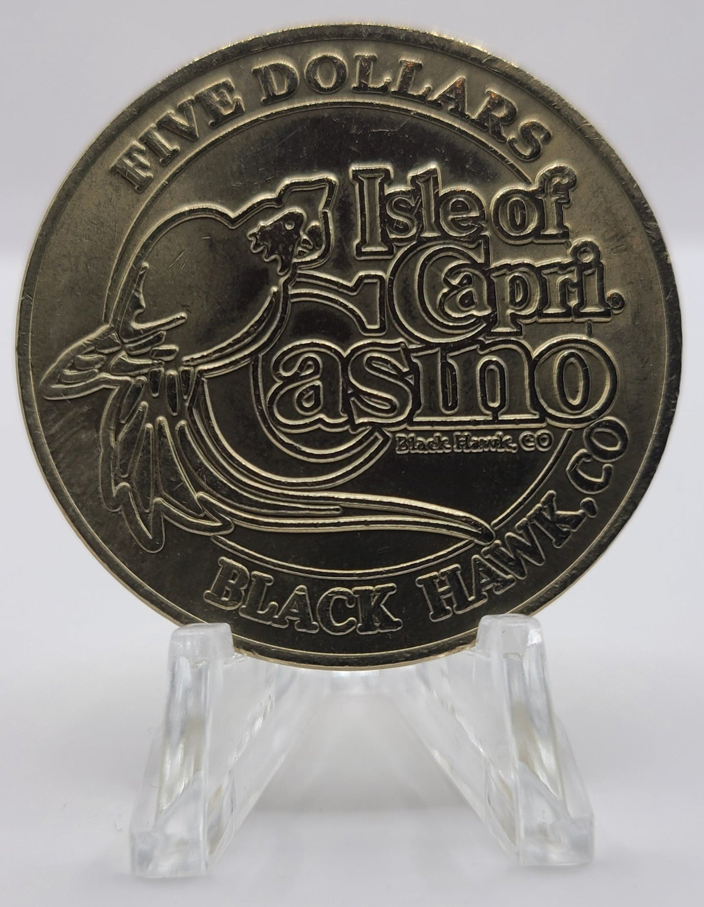 Isle Of Capri Casino Black Hawk CO 1998 $5 Gaming Token