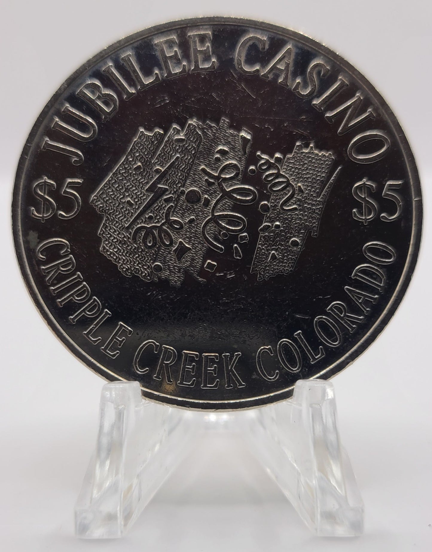 Jubilee Casino Cripple Creek CO 1992 $5 Gaming Token