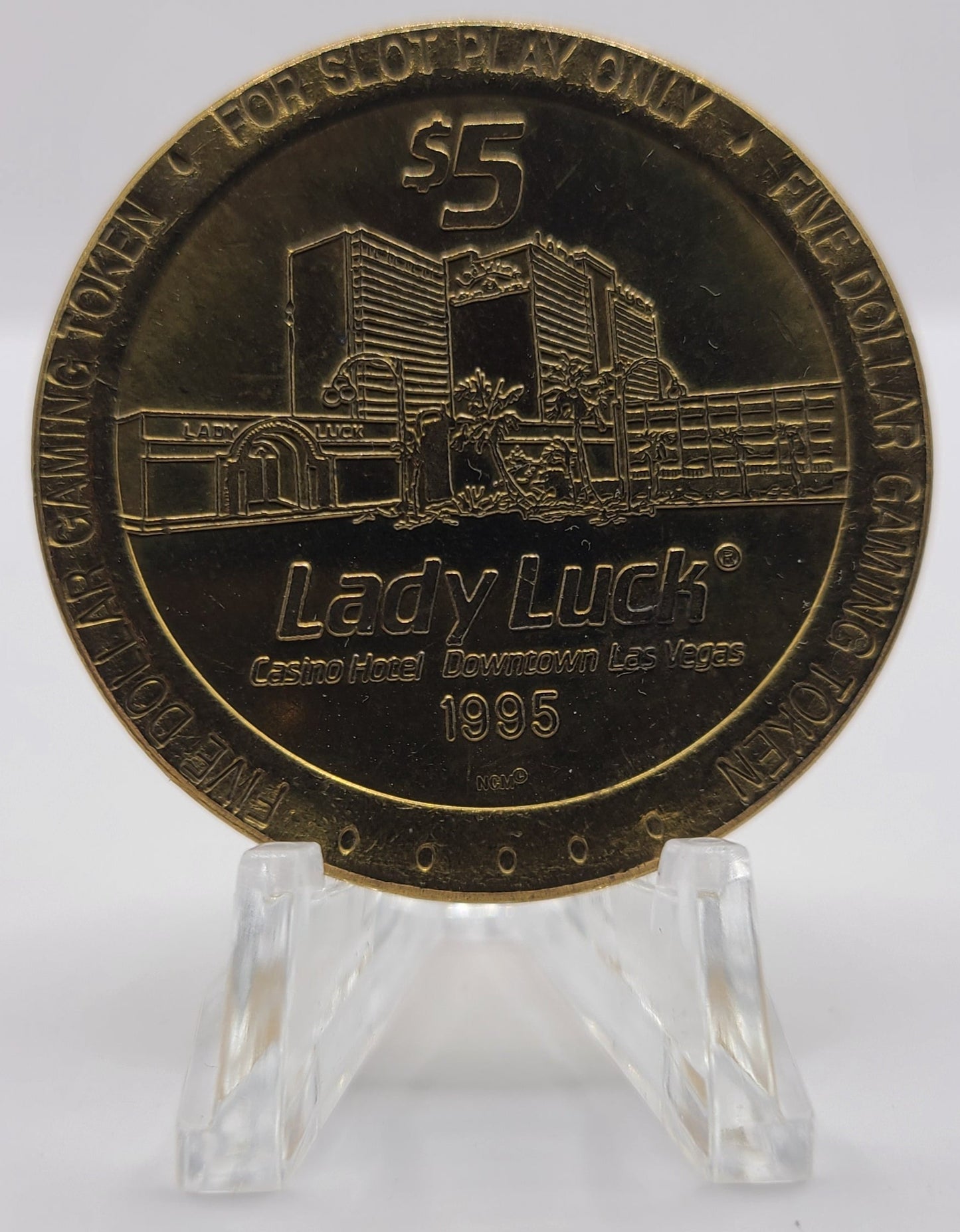 Lady Luck Hotel Casino Las Vegas NV 1995 $5 Gaming Token