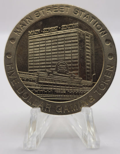 Main Street Station Casino Las Vegas NV 1996 $5 Gaming Token