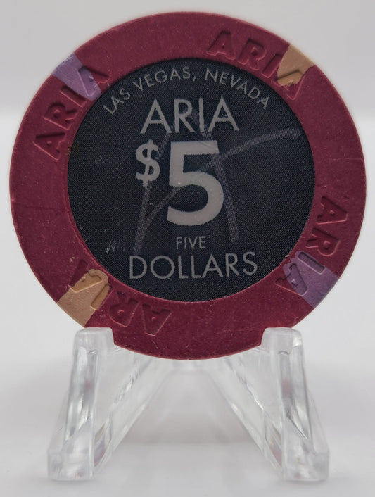 Aria Hotel Casino Las Vegas Nevada 2009 $5 Chip E9222