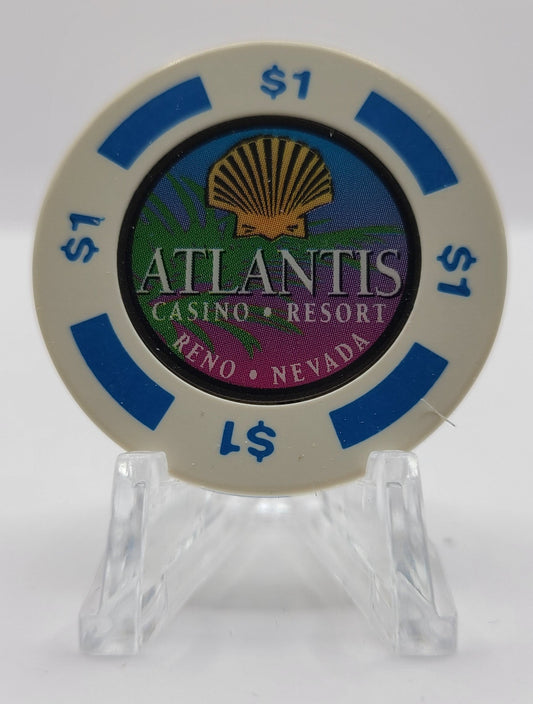 Atlantis Casino Resort Reno Nevada 1996 $1 Chip N7955