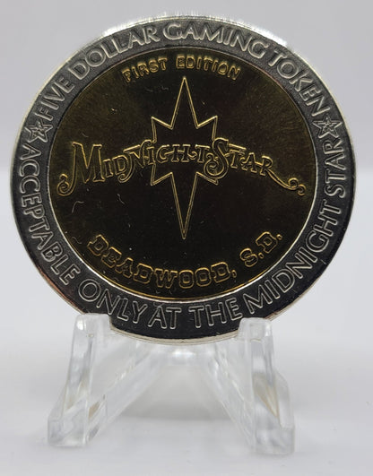 Midnight Star Casino Deadwood SD 1991 $5 Gaming Token