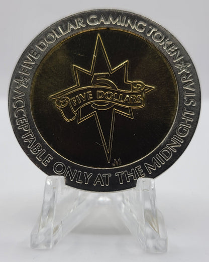 Midnight Star Casino Deadwood SD 1991 $5 Gaming Token