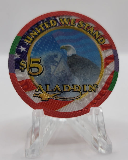 Aladdin Resort Casino Las Vegas Nevada 2001 $5 Chip V7814