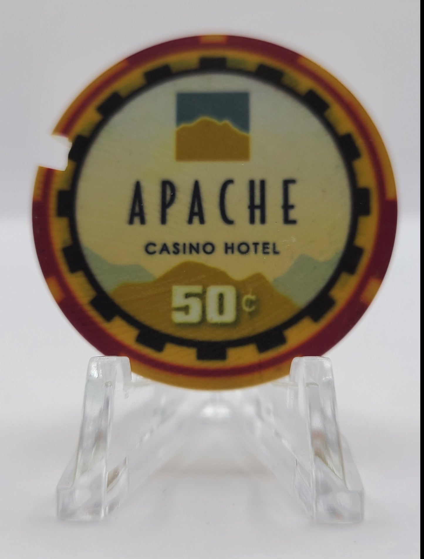 Apache Casino Lawton Oklahoma 2019  $.50 Chip "Notched"