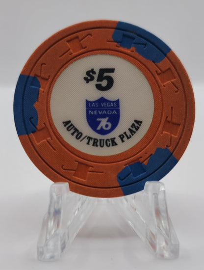 Auto Truck Plaza Las Vegas Nevada 1973 $5 Chip N1212