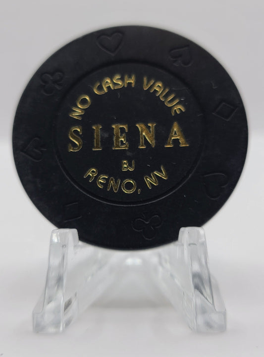 Siena Casino Reno Nevada 2001 Black NCV Chip V9755