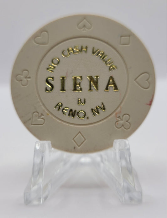 Siena Casino Reno Nevada 2001 White NCV Chip V9758