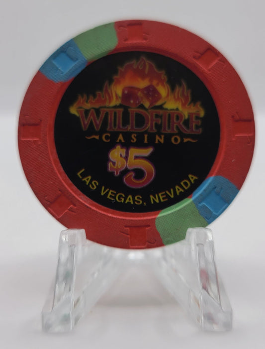 Wildfire Rancho Casino Las Vegas Nevada 2002 "UNCIRCULATED" $5 Chip V9962