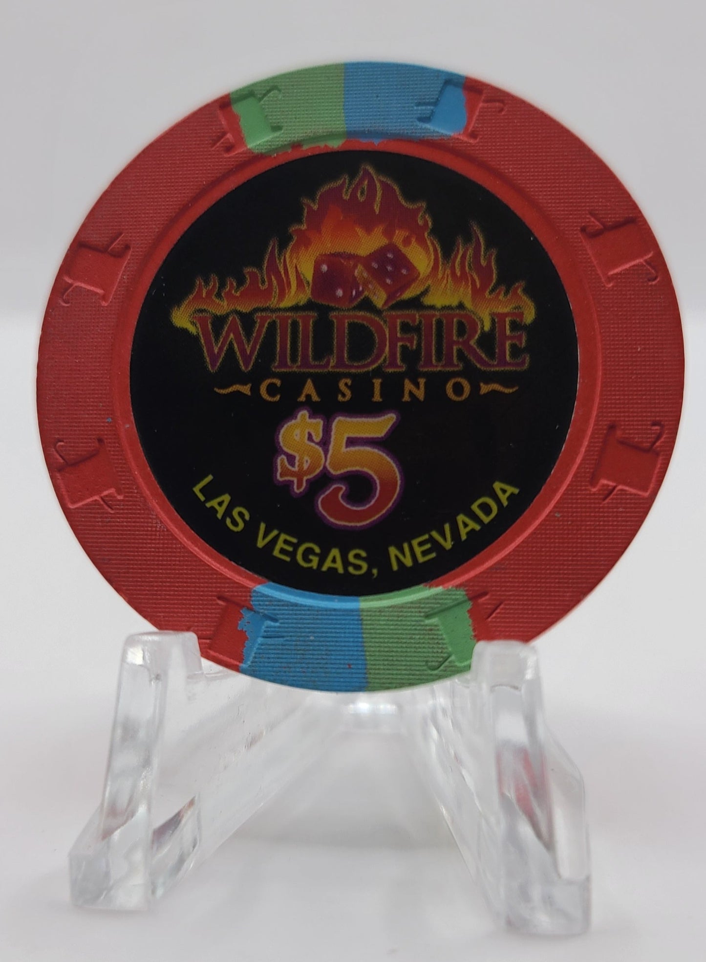 Wildfire Rancho Casino Las Vegas Nevada 2002 "UNCIRCULATED" $5 Chip V9962