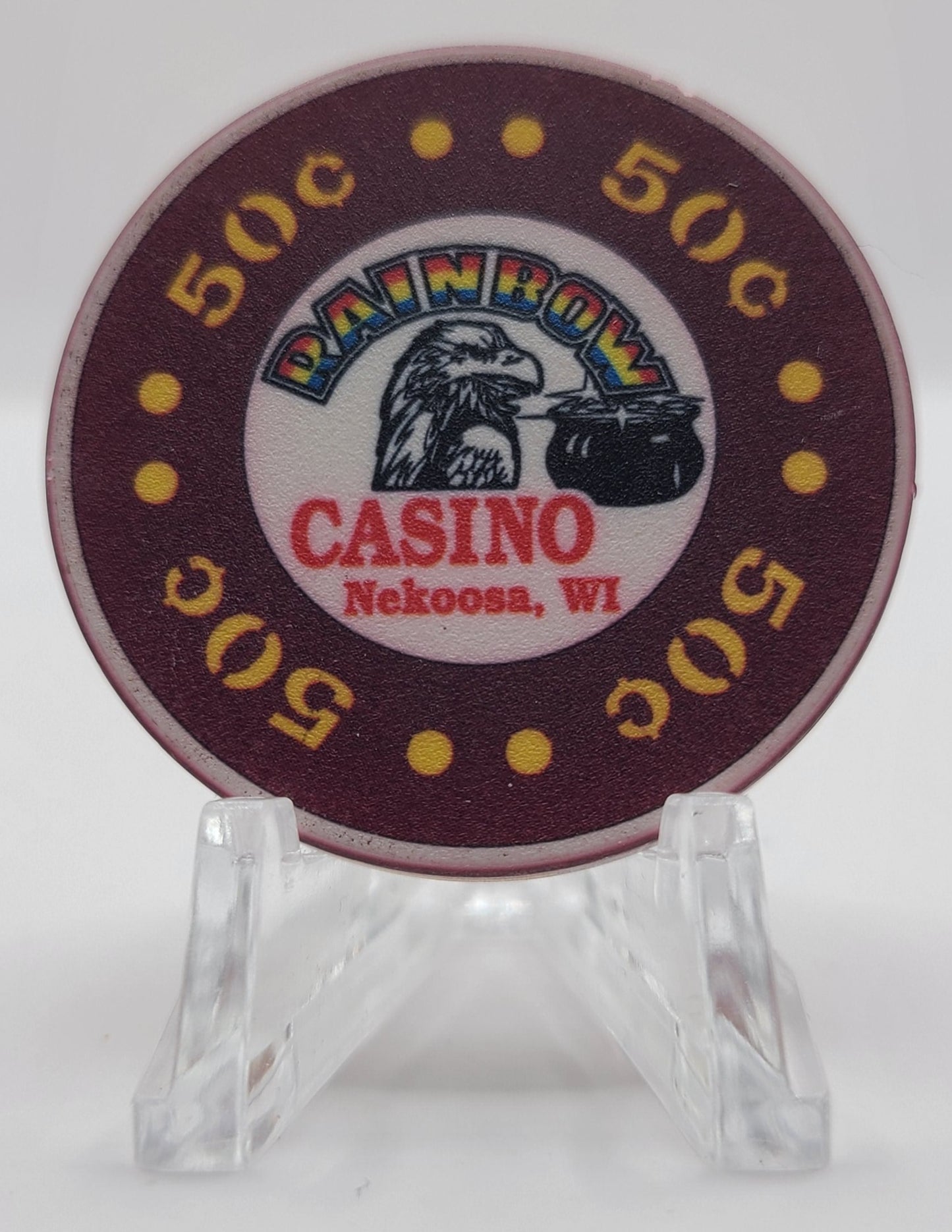 Rainbow Casino Nekoosa Wisconsin $.50 Chip