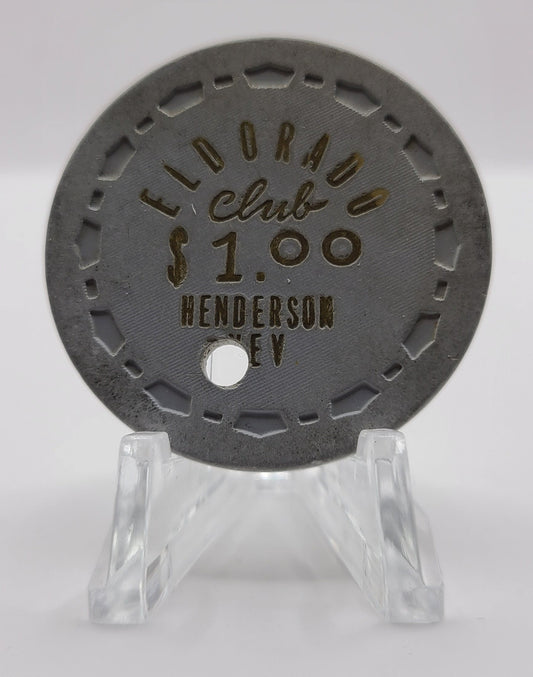 Eldorado Club Casino Henderson Nevada 1960's $1 "Drilled" Chip N6696.C