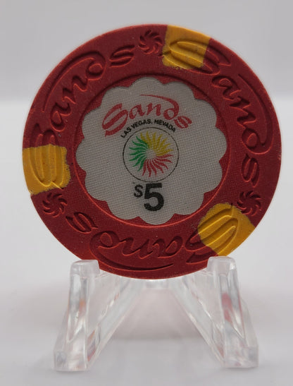 Sands Hotel Casino Las Vegas Nevada 1989 $5 Chip N2124