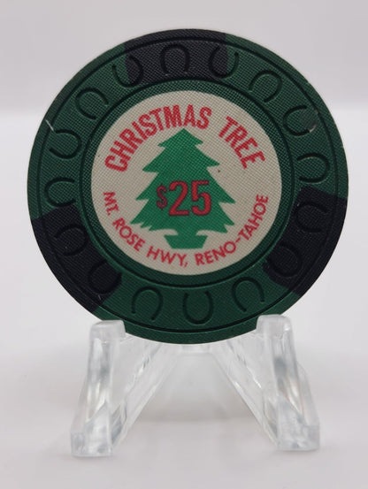 Christmas Tree Casino Reno Nevada 1976 $25 Chip N4361 "UNCIRCULATED"