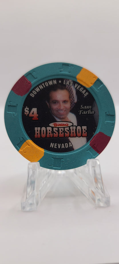 Horseshoe Club Binion's Las Vegas Nevada 2004 $4 Chip E3408 "UNCIRCULATED"