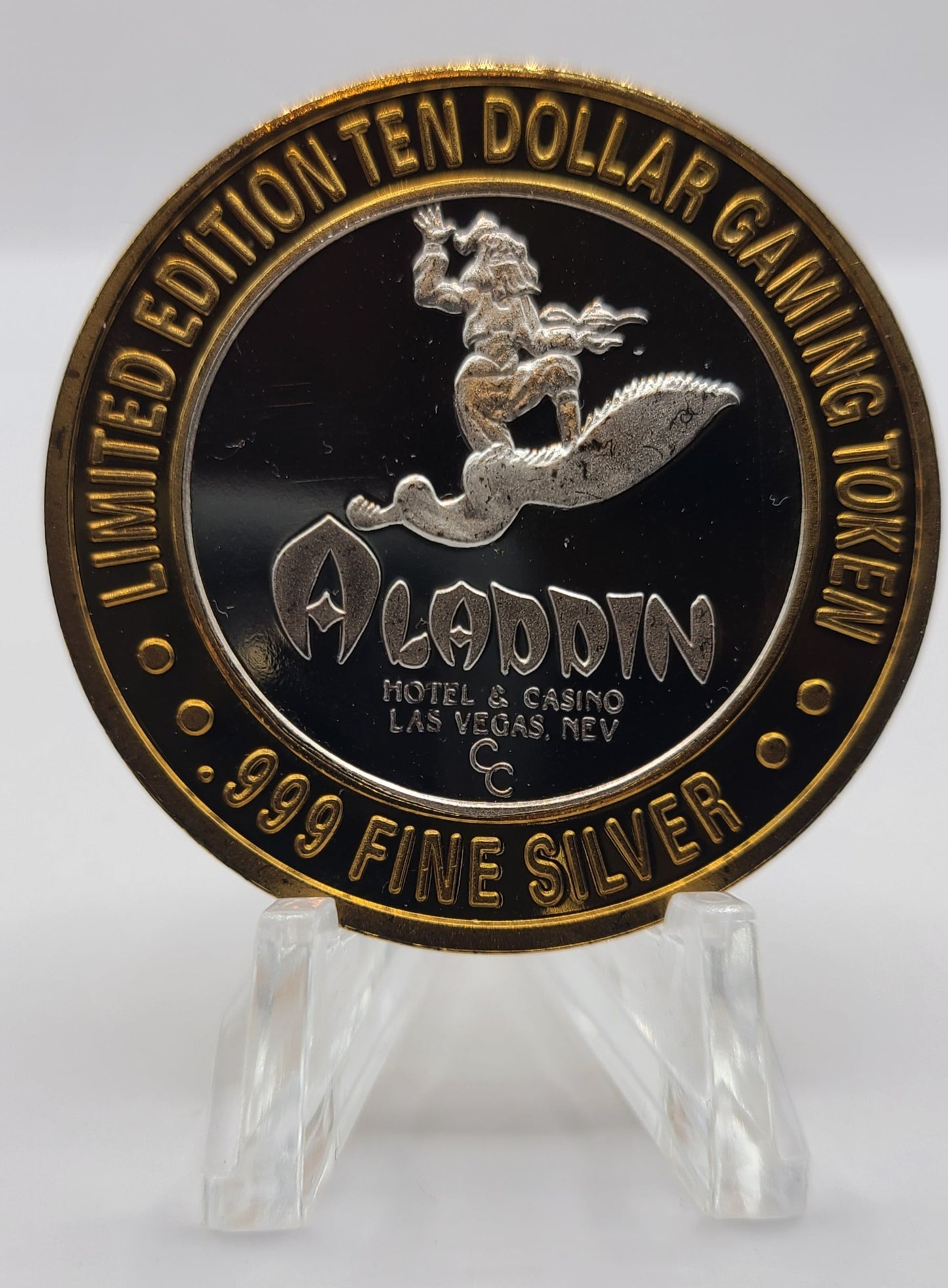 Aladdin Casino Las Vegas Nevada 1994 $10 Silver Strike