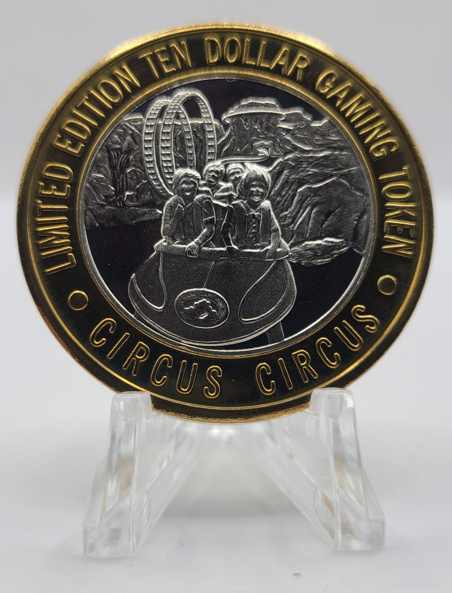 Circus Circus Casino Las Vegas Nevada "Roller Coaster" $10 Silver Strike