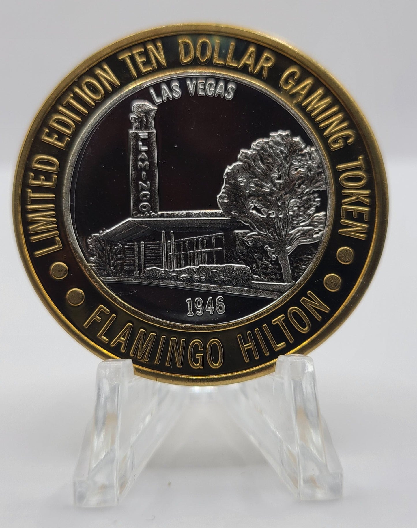 Flamingo Hilton Casino Las Vegas Nevada 1993 "1946 Casino" $10 Silver Strike