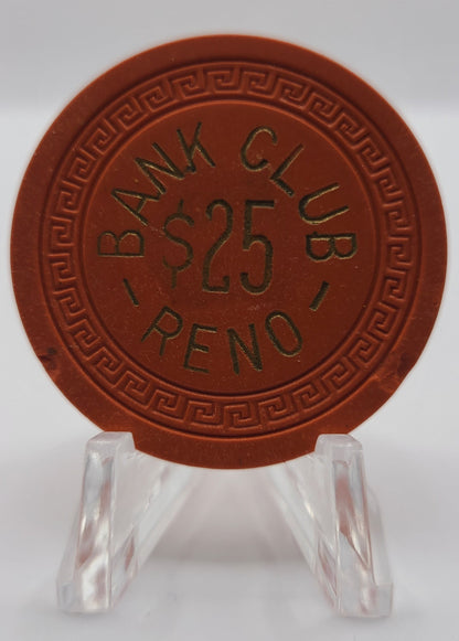 Bank Club Reno Nevada 1940's $25 Chip N7224