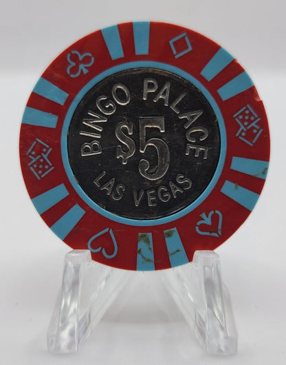 Bingo Palace Las Vegas Nevada 1983 $5 Coin Inlay Chip N0878