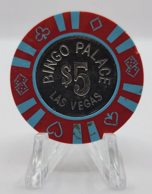 Bingo Palace Las Vegas Nevada 1983 $5 Coin Inlay Chip N0878