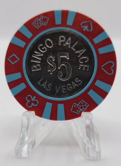 Bingo Palace Las Vegas Nevada 1983 $5 Coin Inlay Chip N0878