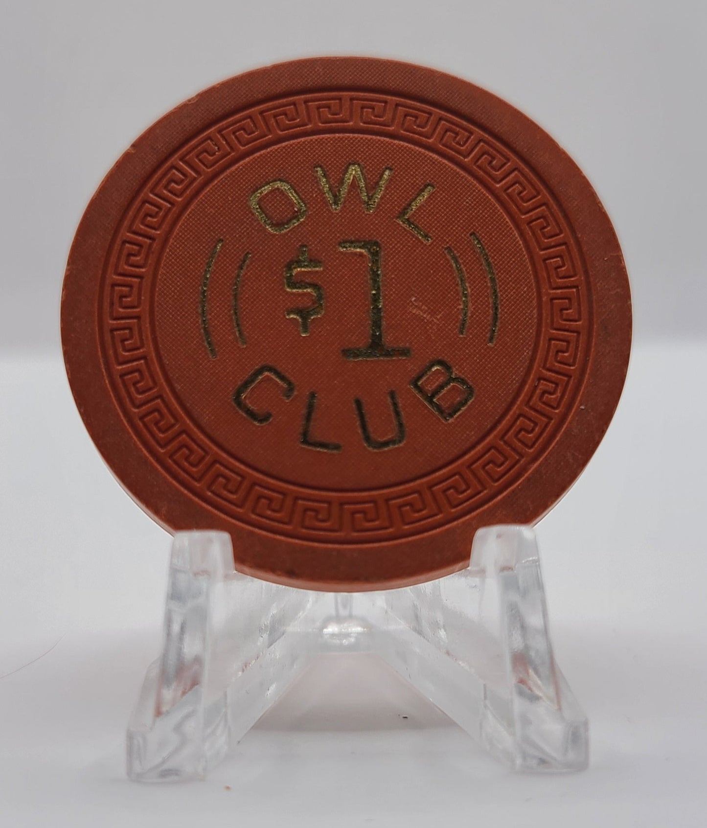 Owl Club Casino Battle Mountain Nevada 1960 $1 Chip V1272