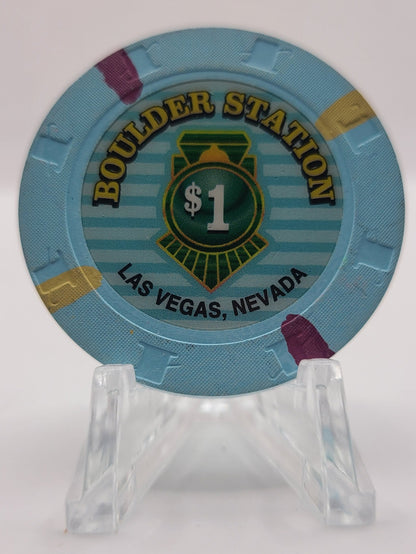 Boulder Station Casino Las Vegas Nevada 2005 $1 Chip E4896