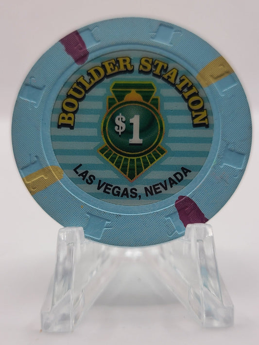 Boulder Station Casino Las Vegas Nevada 2005 $1 Chip E4896