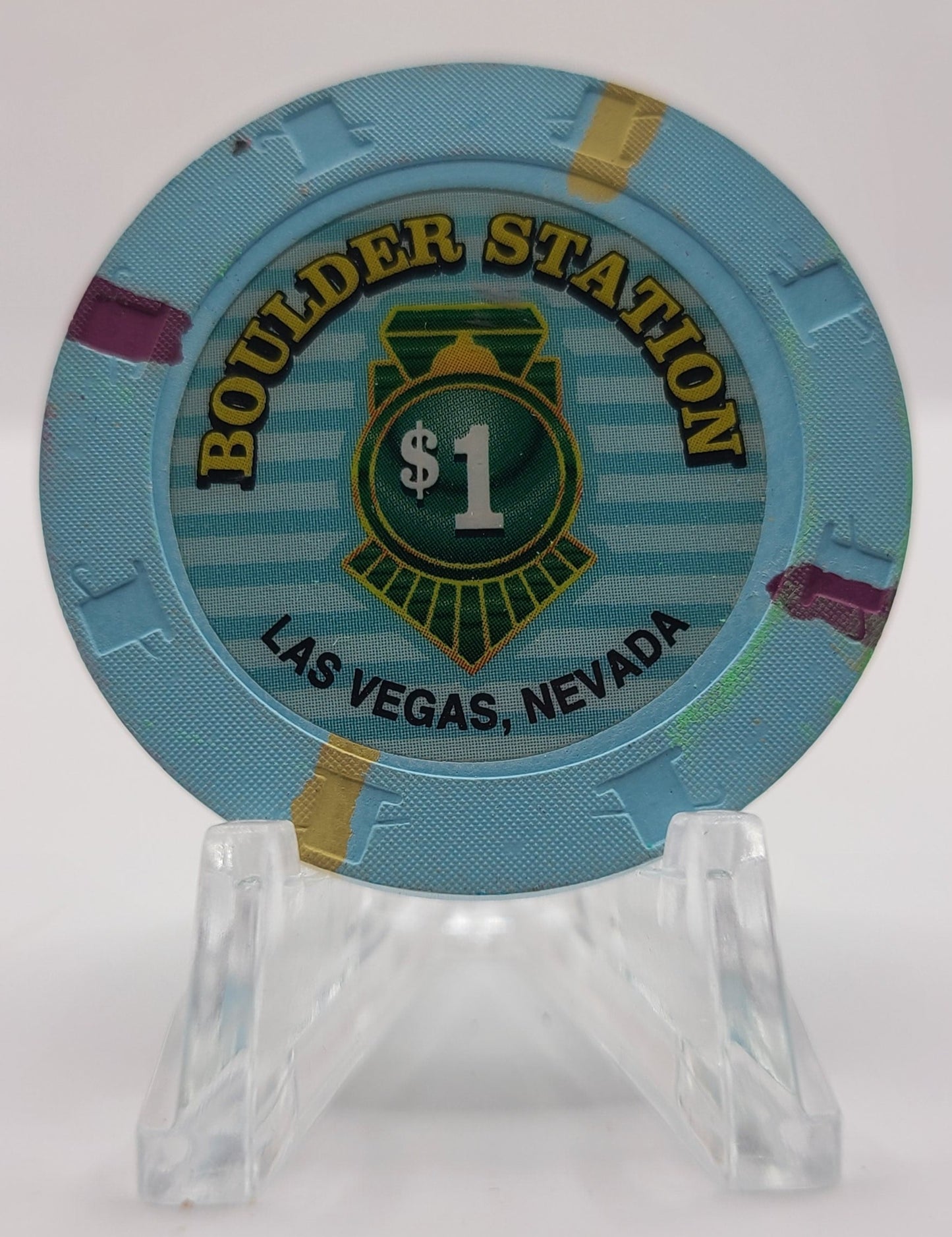 Boulder Station Casino Las Vegas Nevada 2005 $1 Chip E4896