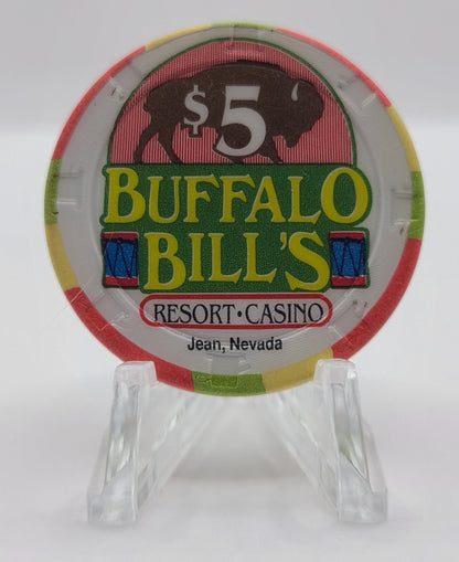 Buffalo Bill's Hotel Casino "Jean" Nevada 1994 $5 Chip N2658 (NO White Blotches on Backside"