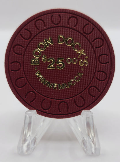 Boon Dock's Casino Winnemucca Nevada 1981 $25 Chip N9378