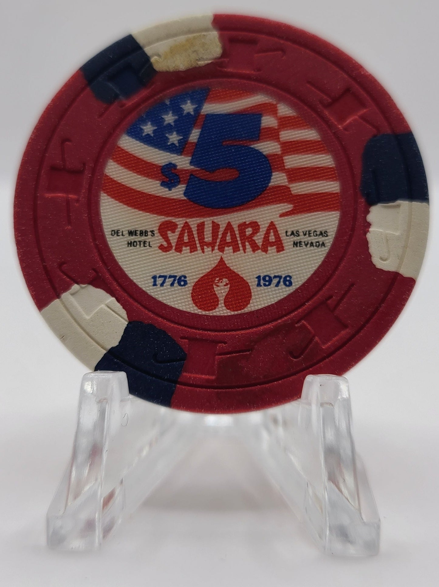 Sahara Hotel Casino Las Vegas Nevada 1976 $5 Chip N2110