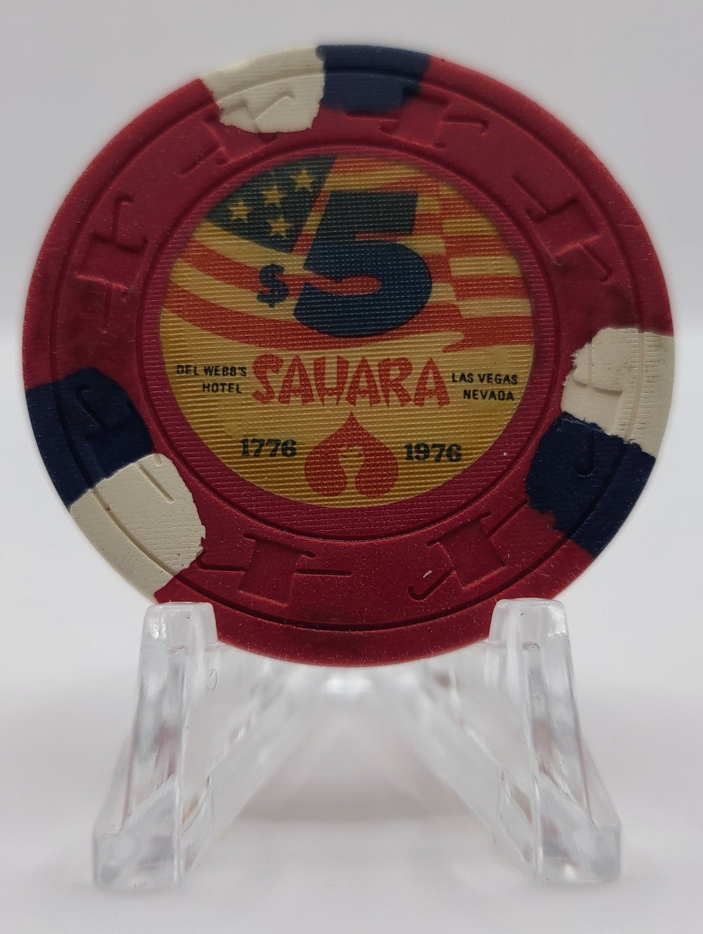 Sahara Hotel Casino Las Vegas Nevada 1976 $5 Chip N2110