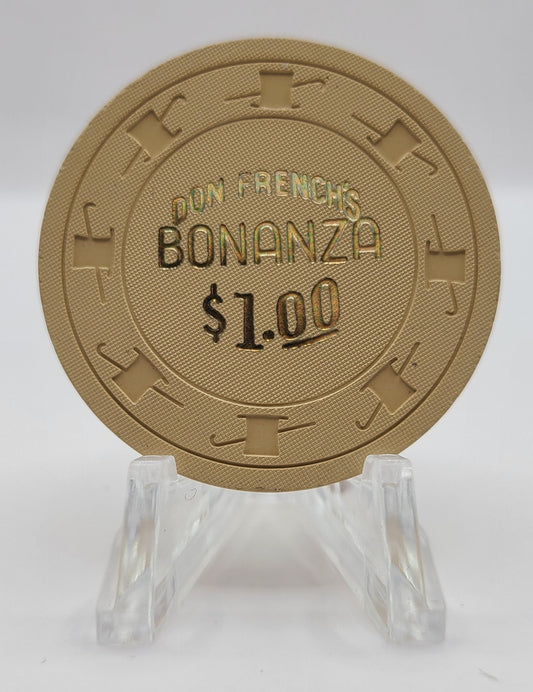 Bonanza "Don French"Casino N.Las Vegas Nevada 1955 $1 Chip N3852