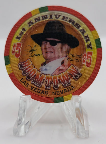 Boomtown Casino Las Vegas Nevada 1995 1st Anniversary "John Wayne" $5 Chip N4013