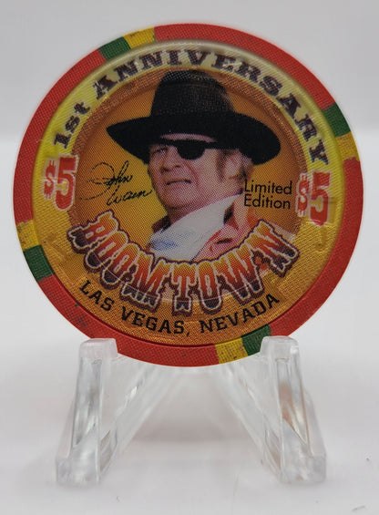 Boomtown Casino Las Vegas Nevada 1995 1st Anniversary "John Wayne" $5 Chip N4013