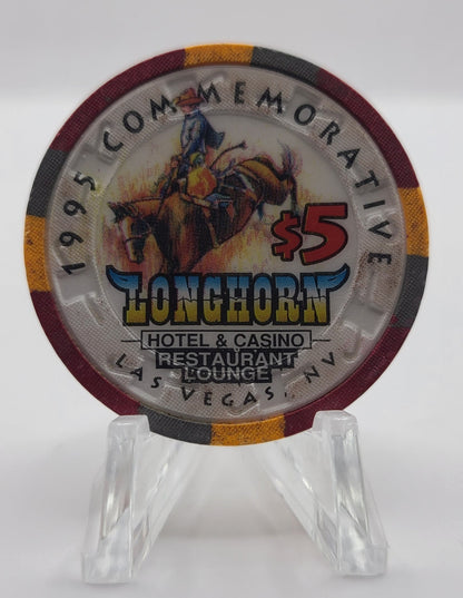 Longhorn Casino Las Vegas Nevada 1995 "Commemorative" $5 Chip N2625