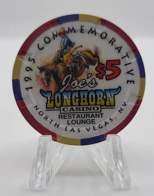 Joe's Longhorn Bar & Casino N.Las Vegas Nevada 1995 "Commemorative" $5 Chip N2636