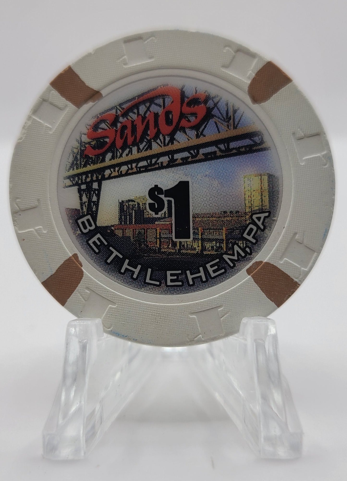 Sands Casino Bethlehem Pennsylvania $1 Chip