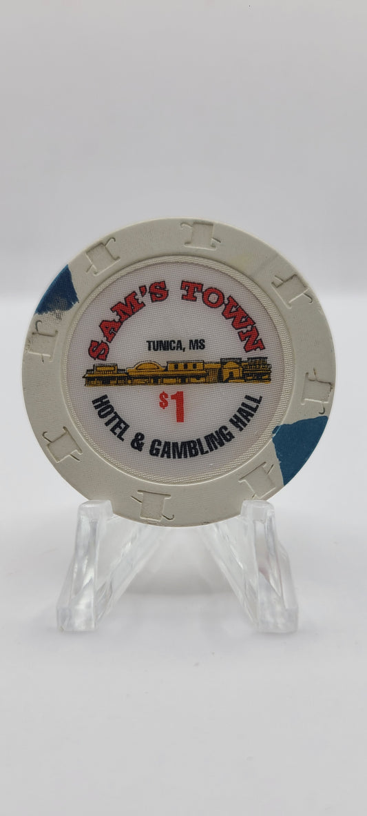 Sam's Town "Riverboat" Casino Tunica Mississippi $1 Chip